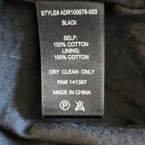 ASTR the Label Black Cotton Poplin Tiered Puff Short Sleeve Midi Dress Size XL - Picture 9 of 12